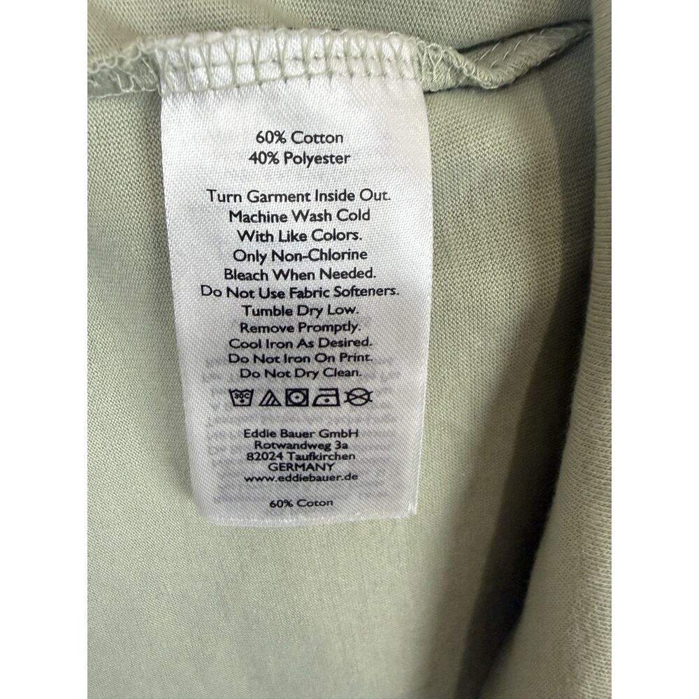 Eddie Bauer Men’s Long Sleeve T-Shirt Green Active Wear Crew Neck Size L NWT - Picture 7 of 11